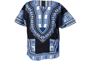 Lofbaz Robe Chemise Unisexe Africaine Traditionnelle Imprimé Dashiki Hippy