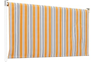 Linea Garden Friend Tenda da Sole A Caduta con Rullo in Alluminio E Copertura in Poliestere, Attacco A Soffitto, Giallo, ‎150 x 7 x 8 Cm