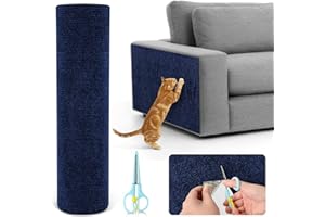 BIQIQI Tappeto Tiragraffi per Gatti, Tiragraffi Autoadesivo per Gatti, Antigraffio gatto divano, Proteggi divano gatti graffi per mobili, gatti, mobili, divano, porta 200 * 40CM Blu scuro