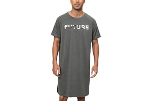 Nieery Męska piżama top miękkie koszule nocne okrągły dekolt Henley koszula oddychająca bielizna nocna codzienna bielizna nocna luźna koszula nocna do domu szpitala