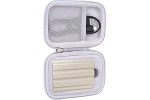 Khanka Eva Borsa Custodia Caso Scatola Case per Samsung T9 / T7/ T7 Touch/ T7 Shield da 1TB 2TB 500GB SSD Esterno Portatile（solo scatola）(Per 1 SSD, Grigio)