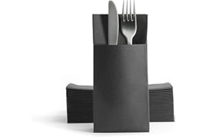 Alvotex Chic Airlaid 50 - Servilletas Desechables (39 x 40 cm), Color Negro