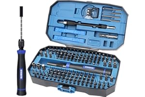 STREBITO Precision Screwdriver Set 153 in 1 with 140 Magnetic Precision Bits,Mini Electronics Repair Tool Kit for Computer, Laptop, Phone, MacBook, PC, PS5, Controller, RC, Jewelers, Glasses