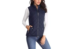 Wudodo Gilet Duvet Femme Ultra Chaud Veste sans Manche Col Roulé Grande Taille Hiver Doudoune