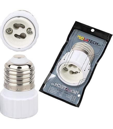 Intirilife G9 naar E14 fittingadapter in WIT - 4x lampadapter voor het
