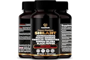 Himalayan Shilajit Fusion Capsules | Organic Blend with Ashwagandha, Ginseng, Tribulus, Ginkgo & Black Pepper | 60 All-in-1 Natural Powerhouse Capsules by NuetonHealth UK