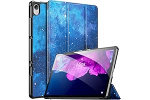 MoKo Case Fits Lenovo Tab P11 Plus 2021 (TB-J616F/607F) & P11 2020 (TB-J606F/606X/606L) 11", Lightweight Slim Shell Shockproof Back Stand Cover with Auto Wake/Sleep, Blue Sky Star