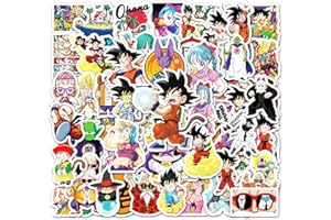 DINGFENG 100 Pcs Pegatinas de Dragon Ball, pegatinas de dibujos animados de Anime, pegatinas de maleta, pegatinas de coche de bicicleta de equipaje