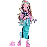 Monster High Bebek, Lagoona Mavisi Crop Top ve Sportif Maxi Etek Evcil Hayvan Balık Neptuna ve Shell G&uuml;neş G&ouml;zl&uuml;ğ&uuml;, Atıştırma