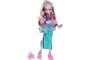 Monster High Lagoona Blue-docka med piranjafisk | Sjömonster i crop top och sportig maxikjol med fisken Neptuna och 7 tillbeh