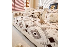 WEYOND Couch Cover for Dogs Washable, Soft Plush Sofa Cover for Loveseat & 2/3 Cushion Sofa, Pet-Friendly Couch Covers for Sofa, Non-Slip Sofa Slipcover (90 x 160 cm, Coffee)