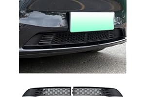 Leikaendi Osłona na przedni grill do Tesla Model Y 2021-2024, dwuczęściowa osłona wylotu powietrza, zderzak, wkładki kratkowe, zamiennik do Tesla Auto akcesoria zewnętrzne