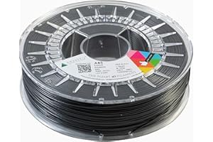SMARTFIL ABS | Filamento impresión 3D | Acabado liso con acetona | Peso: 750g | Diámetro: 1.75 mm | Color: True black
