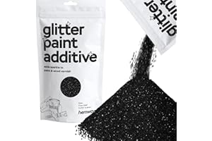 Hemway Black Glitter peinture additif 100 g / 3,5 oz pour latex acrylique Emulsion Peinture - intérieur et extérieur mur, plafond, bois, vernis, plat mort, mat, brillant, satin, soie