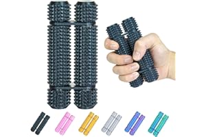 BALKWAN Pain Stim Fidget Roller for Adults Office Desk Stress Relief Sensory Aid ADHD Anxiety Fidget Tool Pocket Spinner Gifts for Him Her Colleagues(Black,Compact)