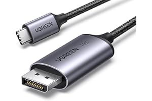 Kabel UGREEN USB C DisplayPort 2.1 16K@30Hz 8K@120Hz 4K@240Hz 2K@240HZ, 40Gbps Thunderbolt 3/4 do kabla DP, HDR, UHBR10, zgodność z serią iPhone 15, Mac mini M4, Macbook Pro/Air, iPad Pro (1M)