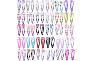 KYSUN 60 Pièces Pinces à Cheveux Fille, Barrettes à Cheveux Fille, Couleur Barrette Cheveux en Métal, Enfant Barrettes à Cheveux en Métal, Petite Pince Cheveux Accessoire pour Bebe Fille Enfant