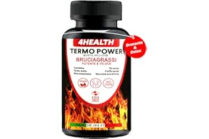 4HEALTH Brucia Grassi Potenti Veloci (EBOOK DIETA INCLUSO) Drenante Forte Dimagrante Detox, 120 Pillole Dimagranti Veloci e Efficaci Vegan, Dimagrante Forte Veloce Donna con Carnitina e Garcinia Forte