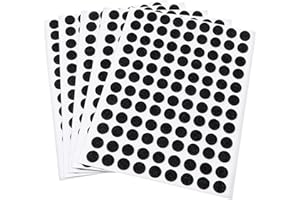 Adsamm® / 540 x Almohadillas de Fieltro/Ø 10 mm/Negro/Redondo/Protectores de Suelo para Patas de Mueble/Auto-Adhesivos/con Grosor de 1,5 mm de la máxima Calidad