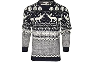 Xact Men's Nordic 'Reindeer' Xmas/Christmas Jumper