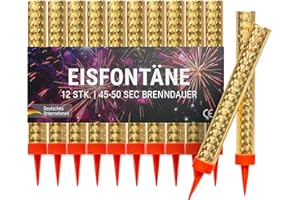 ‎VON RAFENSTEIN von Rafenstein - 12x Eissterne - 12cm Sprühkerzen mit 45 Sek. Brenndauer - Feuerwerk als Tortendeko, Geburtstagskerzen oder Party Deko - Eisfontäne für Hochzeit, Party & Geburtstag - Kat F1