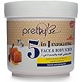 pretty Be 5 in 1 Exfoliating Face & Body Scrub With Honey Extracts, Smooth and Glowing Skin - 550ml