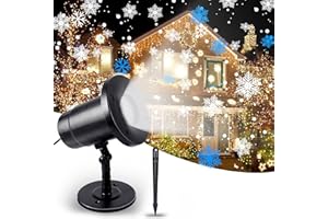 NEMMXUB Proyector de Luces Navideñas, Luces Navideñas LED Impermeable IP65, Lámpara de Proyección con Efecto de Copo de Nieve,para Exteriores Lámpara de Proyección para Navidad,Fiesta,Jardín,Halloween