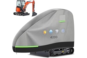 YedZen Excavator Cover, 420D MiNi Excavators Cover for 800-1600kg Excavator, Waterproof Breathable Excavators Tarpaulin