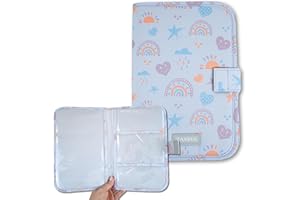 ZANDIA ® Portadocumentos Bebé | Porta Documentos Cosas Para Bebes | Regalo Originales Bebes Recién Nacidos | Organizador Bebe | Carpeta Documentos Bebe y Embarazo. (Arcoiris)