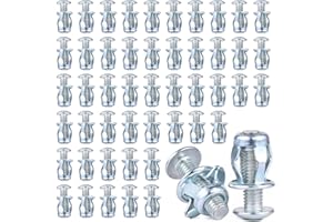 JCRWXP 50 Pièces M6 Chevilles à Cavité, M6 x 25 Ecrous en Forme de Pétale, Cheville Expansion, Fixations pour Portes Creuses, Chevilles de Fixation de Tôle, Convient aux Murs Creux fer Métal