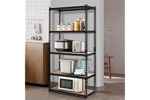 PACHIRA E-COMMERCE PACHIRA 5 Tier Garage Shelving Unit, Boltless 80 * 40 * 183 cm Adjustable Heavy Duty Storage Shelves, Load Capacity 850 KG, Metal Shelf For Kitchen Garage Office Shelving Unit, Storage Shelves