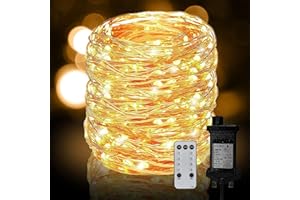 Neonawall Plug in Fairy String Lights, 30M 300 LED Copper Wire Lights Mains Powered 8 Mode with Remote Timer Micro Firefly Lights for Bedroom Garden Wedding Party Christmas Decoration (Warm White)