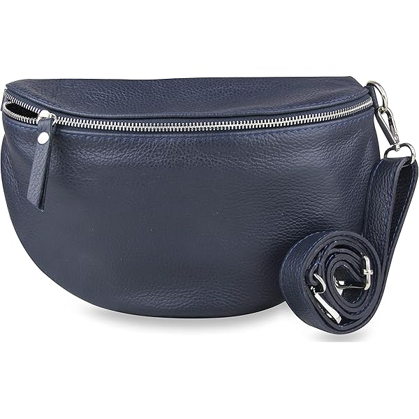 Fabriqué Italie Main Sac Banane Cuir Véritable Italien - 2 Sangles Interchangeables Style Bohème Sac Bandoulière Fabrication Italie