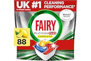 Fairy Platinum Plus Complete All In One Dishwasher Tablets, Citrus, 88 Tablets, Our Best Cleaning For A Clean Like New, Removes Dullness & Prevents Limescale