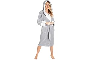 CityComfort Bademantel Damen Flauschig, Fleece Morgenmantel Damen Dressing Gown Women