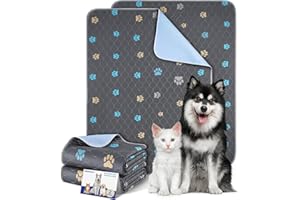 Aitmexcn Tapis Chien Absorbant, Lot de 2 Alaise pour Chien Lavables, 45x60cm Tapis de Propreté Chiot Réutilisables, Alese Chien Anti-fuites Antidérapant Dog Bed, pour Chiots, Chats, Lapins