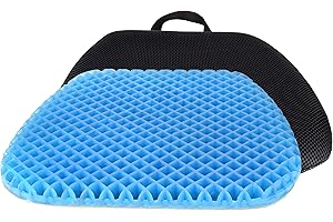 FOMI Premium All Gel Orthopedic Seat Cushion Pad for Car, Office Chair, Wheelchair, or Home. Pressure Sore Relief. Ultimate Gel Comfort, Prevents Sweaty Bottom, Durable, Portable