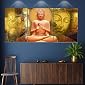 SND Art Set of 3 Abstract Decorative LORD BUDDHA Modern Art Home Decor Gift Item 6 mm MDF Framed Wall Paintings For…