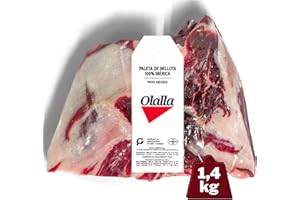 OLALLA 1,4 kg Epaule Jambon Pata Negra Bellota 100% Iberique Désossé MAZA - Jamon Iberico Espagnol Cru Désossé - Charcuterie Ibérique Espagne Gourmand