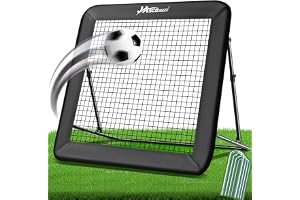 JASCOPRO Fotbollsstudsnät, vinkeljusterbar fotbolls-studs-bräda för precisionspassning, skytte, första beröring och bollkontrollborrar för barn