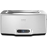 Caso 2779 inox 4 Design Tostapane, 4 fette in acciaio inox di alta qualità, Toast automatico, extra grande Display LCD, 1800 