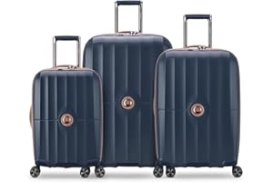 DELSEY Paris St. Tropez Hardside Expandable Luggage with Spinner Wheels, Navy, 3-Piece Set (21/24/28), St. Tropez Hardside Expandable Luggage with Spinner Wheels