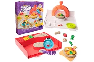Kinetic Sand, Set di Gioco Squish Pizza, con 452 g di Sabbia e 5 Attrezzi, Giocattoli per Bambini e Bambine, 5+ Anni