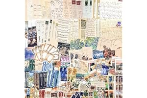 NEULEBEN 200 pezzi di carta vintage per scrapbooking artistico, punti proiettili, vecchio stile, decorazioni fai da te, quaderni, album collage, cornici estetiche