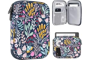 TiMOVO 6-7 Inch Tablet Sleeve for Kindle 2022/10th Gen 2019/Paperwhite 11th Gen 2021/Oasis E-Reader, Protective Case With Pocket for 8th Gen 2016, Colorful Flower