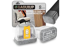 GAGUIUP Protectores rectangulares de Silicona para Patas de Silla, Tapas para Patas de Silla, Protector de pies de Muebles, Fundas para Patas de Mesa de Movimiento Libre, Tapas de Patas de Taburete para