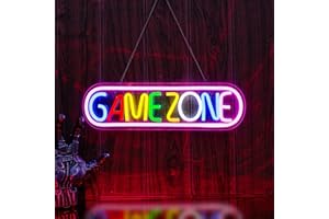 Wanxing Game Zone Neons Signs Gamer LED Neon Light Gaming Zone Neon Sign for Game Room Decor,Play Area, Man Cave,Pub,present for Teens, Friends, Boys (colorful)