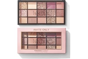 Technic Invite Only Eyeshadow Palette - 15 Blendable Shades with Highly Pigmented Glitters, Shimmers & Mattes for Day or Night Looks. A Mixture of Pinks, Berries and Neutrals. 22.5g
