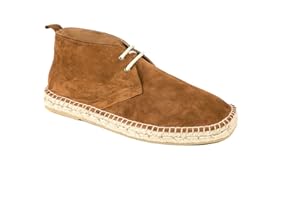 weltenmann Madrid – Espadrilles Bottes en Suède avec Sac en Tissu, 41-46, Handmade in Spain