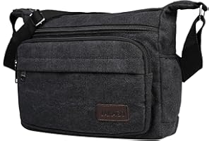 JAKAGO Wodoszczelna torba na ramię męska, wielofunkcyjna torba z płótna żaglowego, torba robocza dla mężczyzn i kobiet, do użytku na zewnątrz, na kemping, w podróży, do pracy, do codziennego użytku